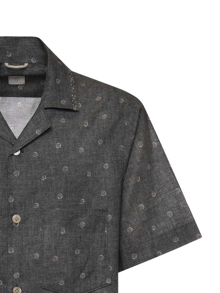 Eleventy Shirts Black Linen