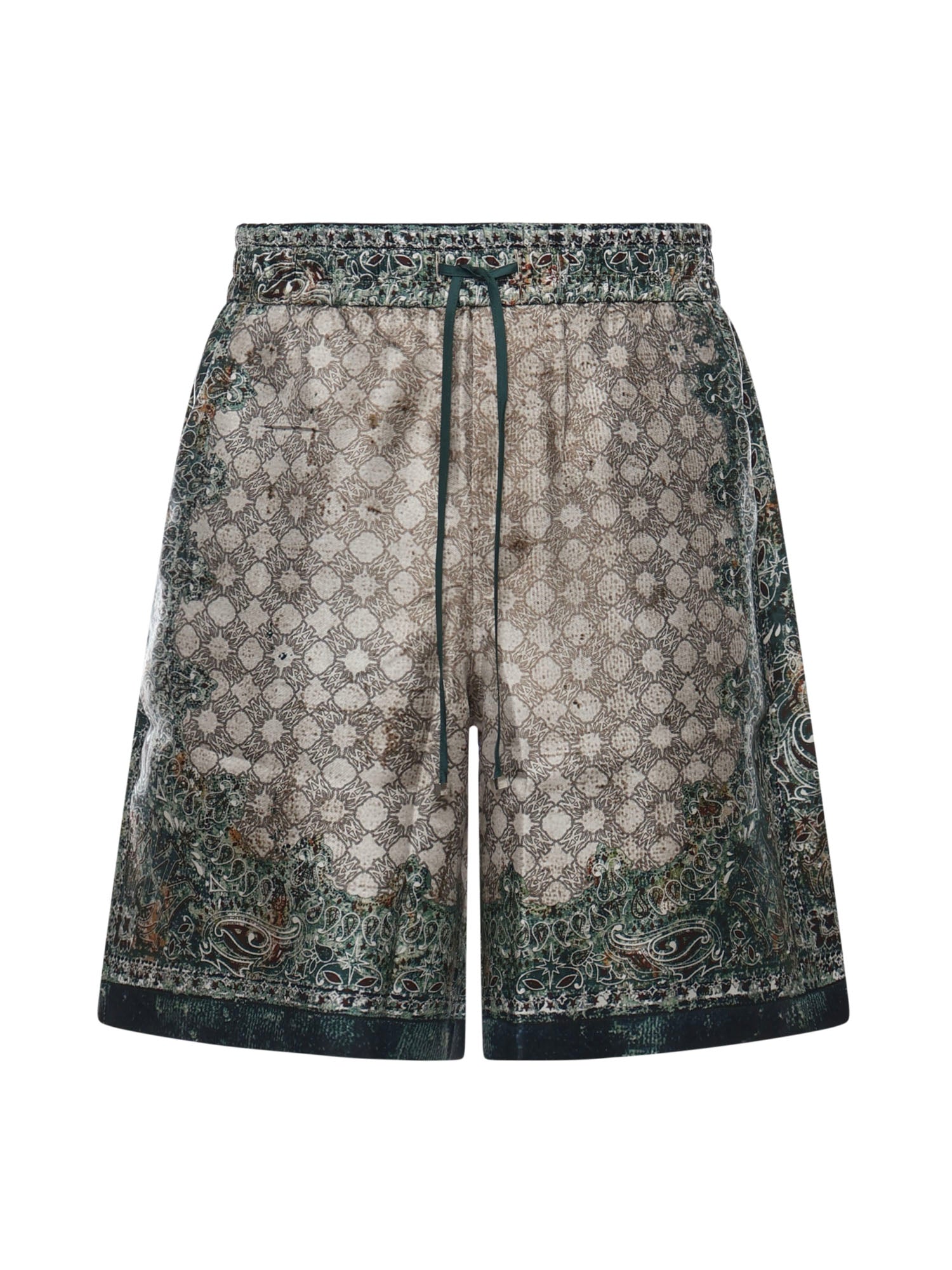 Amiri Shorts Red Silk