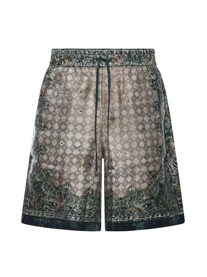 Amiri Shorts Red Silk