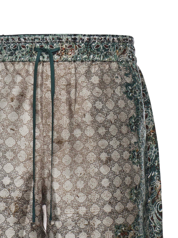 Amiri Shorts Red Silk