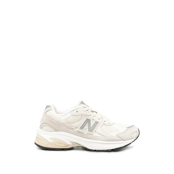 Sneakers Mesh And Suede Panels Neutrals Fabric Trainers