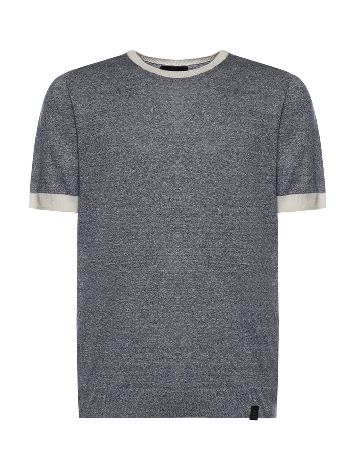Fay T-shirts and Polos Blue Linen