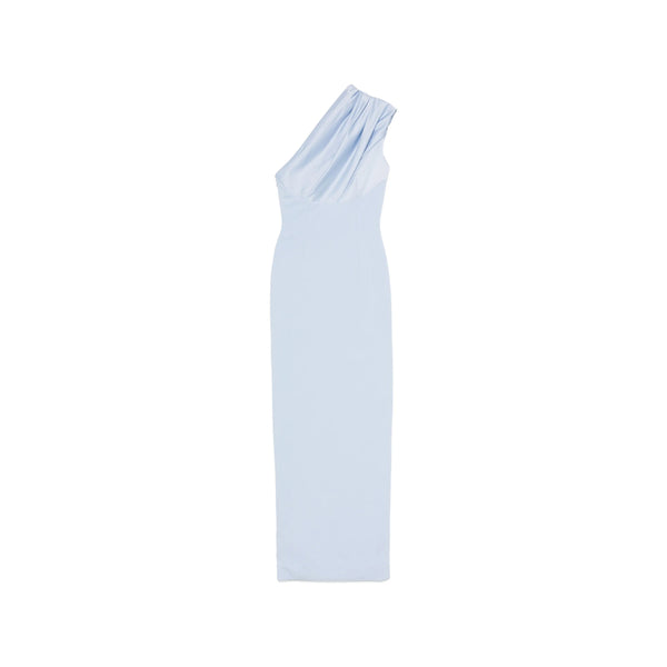 One-Shoulder Dress Blue Evening