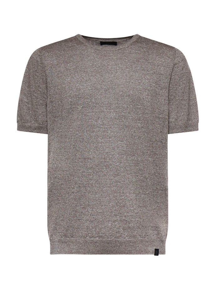 Fay T-shirts and Polos Dark Brown Linen