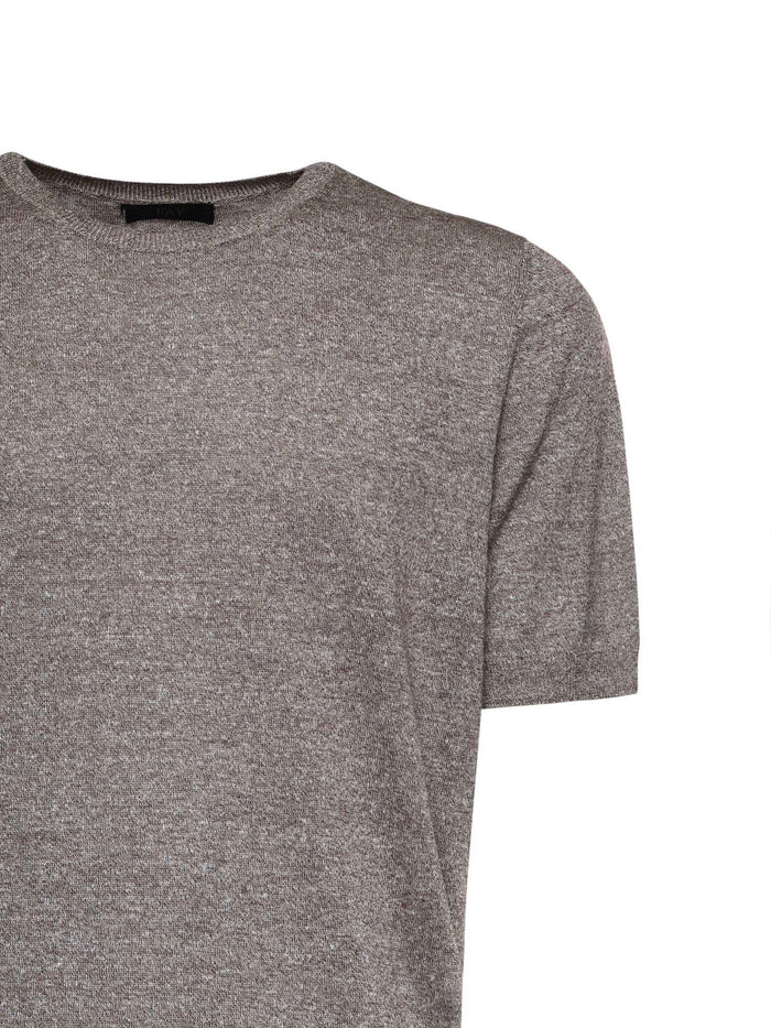 Fay T-shirts and Polos Dark Brown Linen