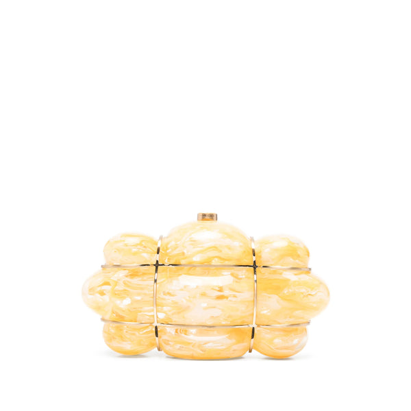 Bolla Clutch Bag Yellow Marble Effect Yellow/neutrals Acrylic