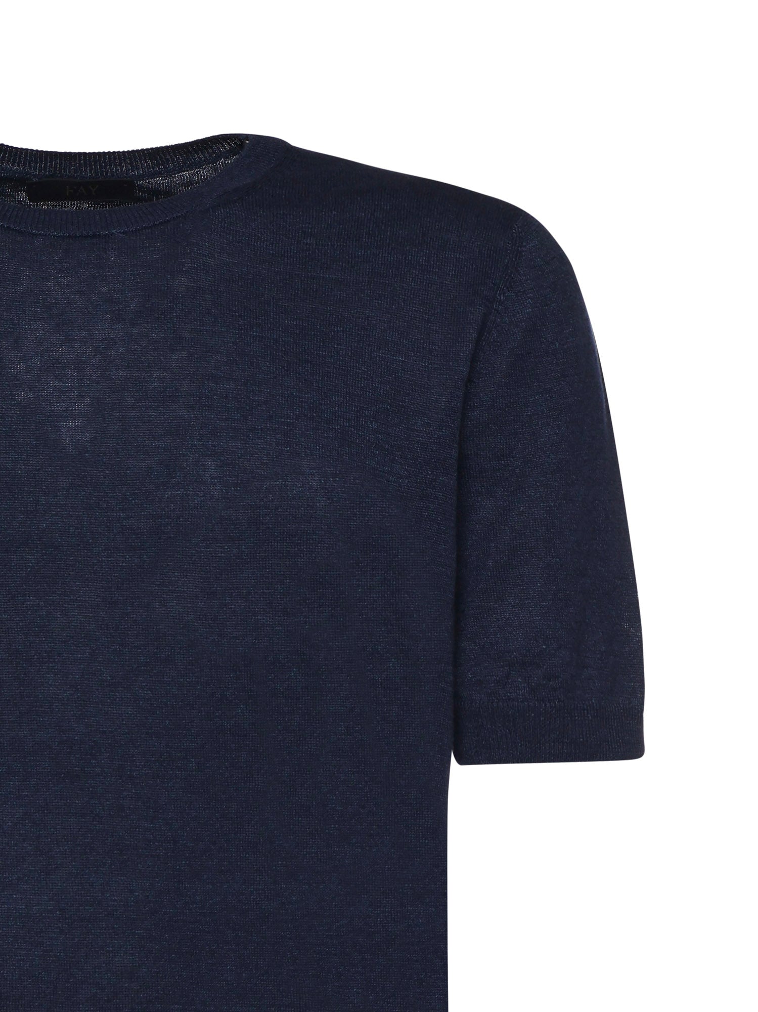 Fay T-shirts and Polos Blue Linen