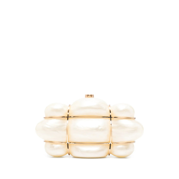 Clutch Bag Bolla Pearl Effect Neutrals Acrylic