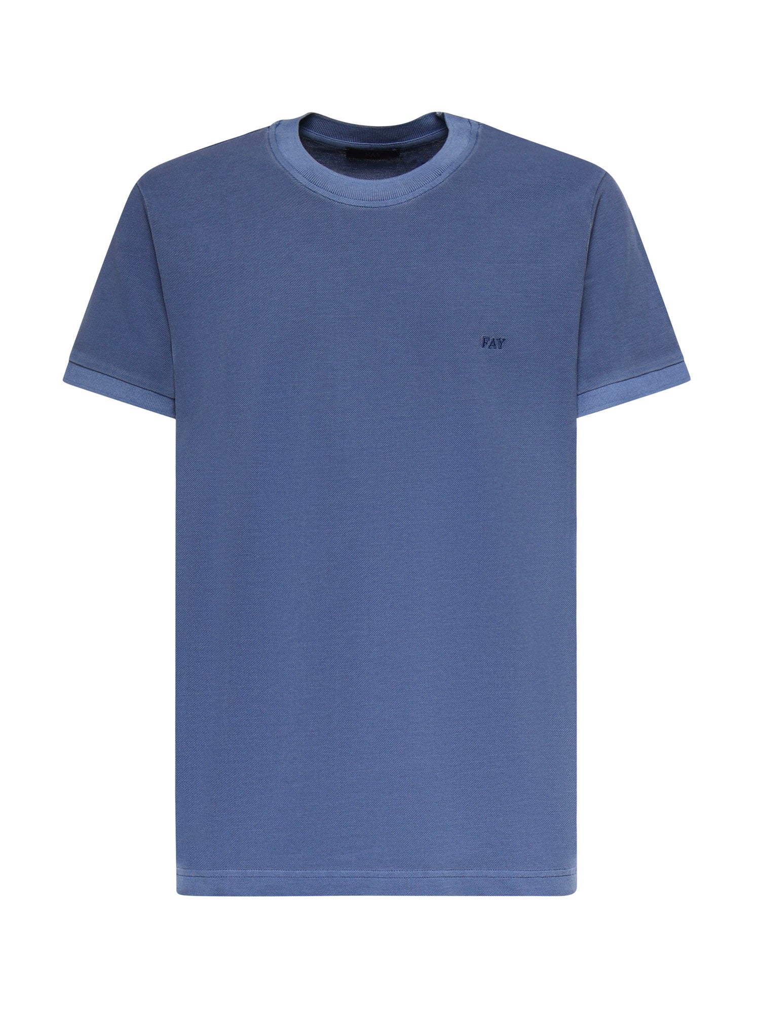 Fay T-shirts and Polos Light Cobalt Cotton