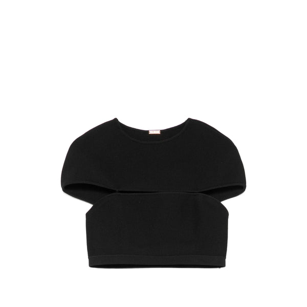Top Brett Black Nylon Tops