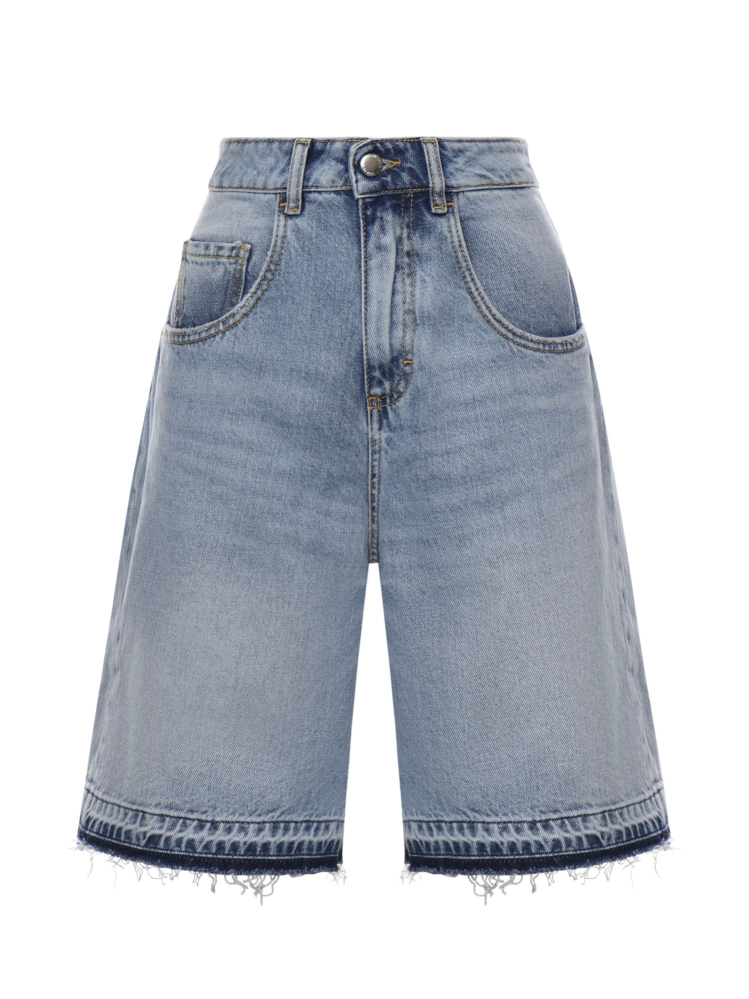 ICON DENIM Shorts Blue Cotton