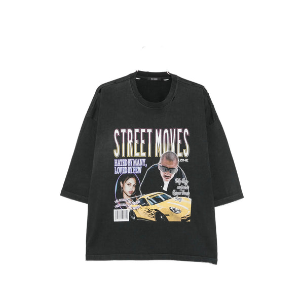 Cotton Graphic Print T-Shirt Black T-shirts And Polos