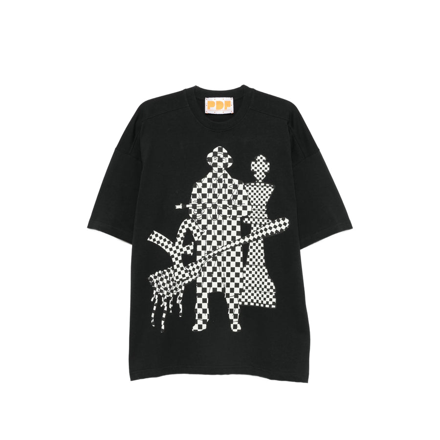 T-Shirt With Graphic Print Black Cotton T-shirts