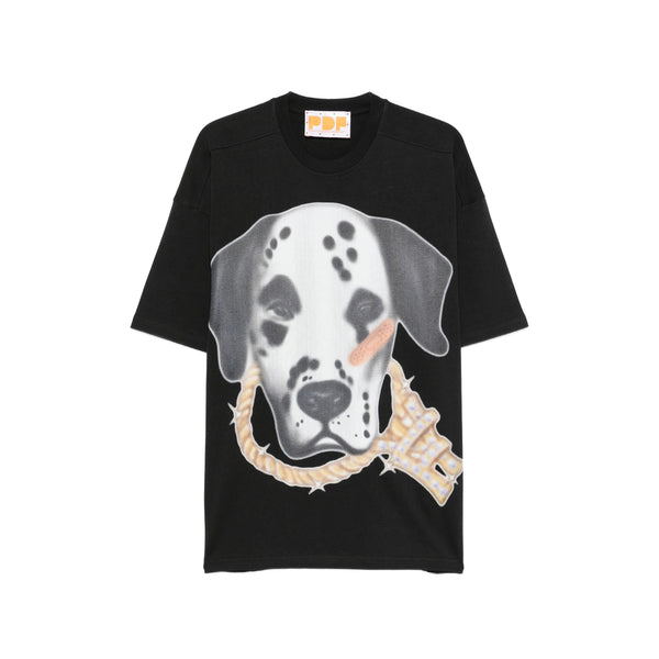Graphic Print Cotton T-Shirt Black T-shirts