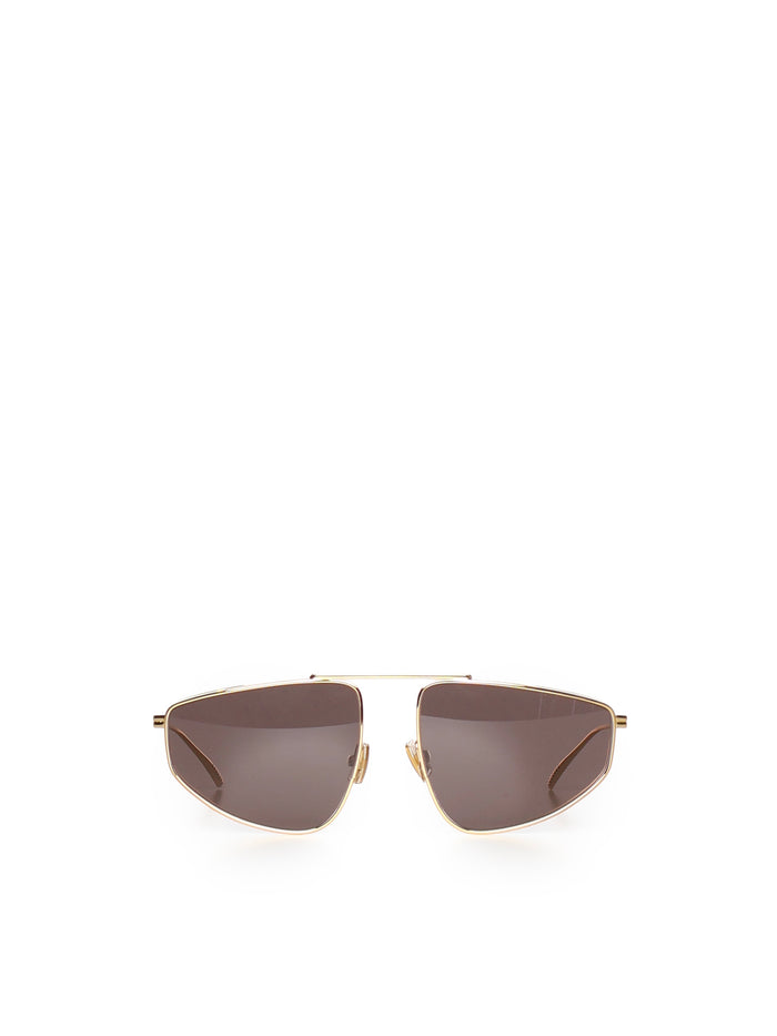 Bottega Veneta Sunglasses Gold-gold-grey Metal