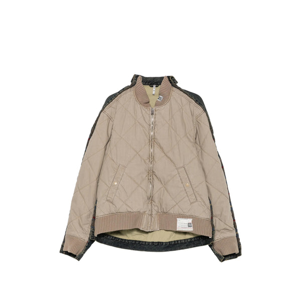 Layered Denim Jacket Indigo Neutrals/blue Cotton