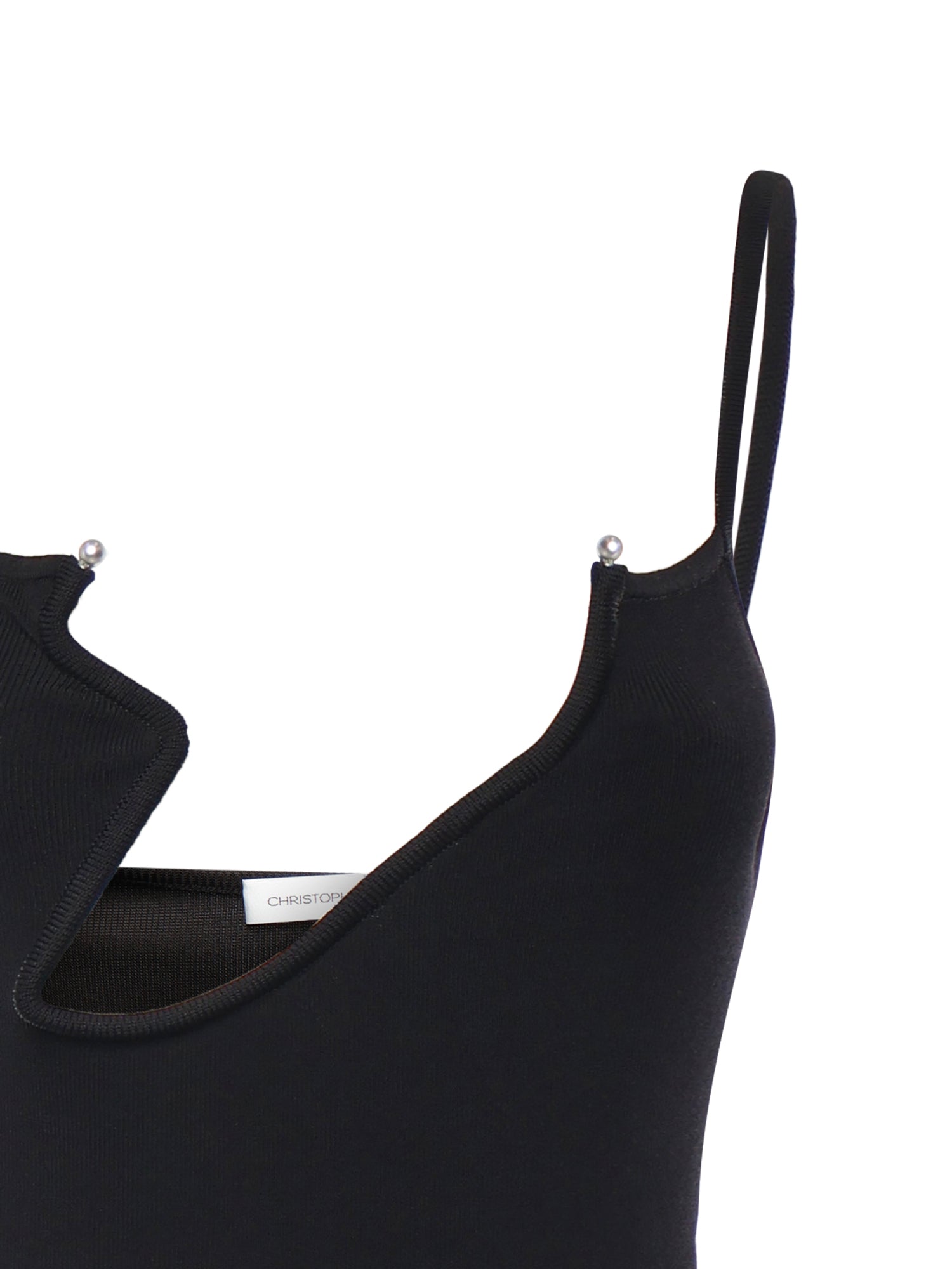 CHRISTOPHER ESBER Top Black Viscose Nylon