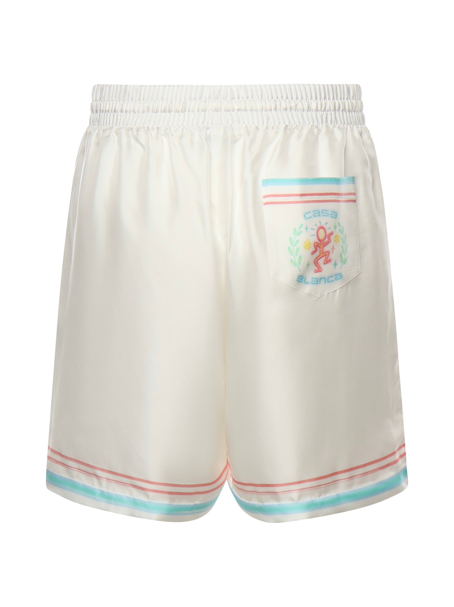 Casablanca Shorts White Silk