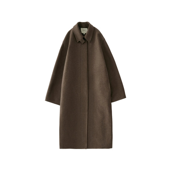 Single Breasted Coat Ria Brown Wool Outer