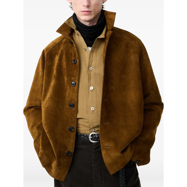 Suede Shirt Jacket Bowe Brown Calf