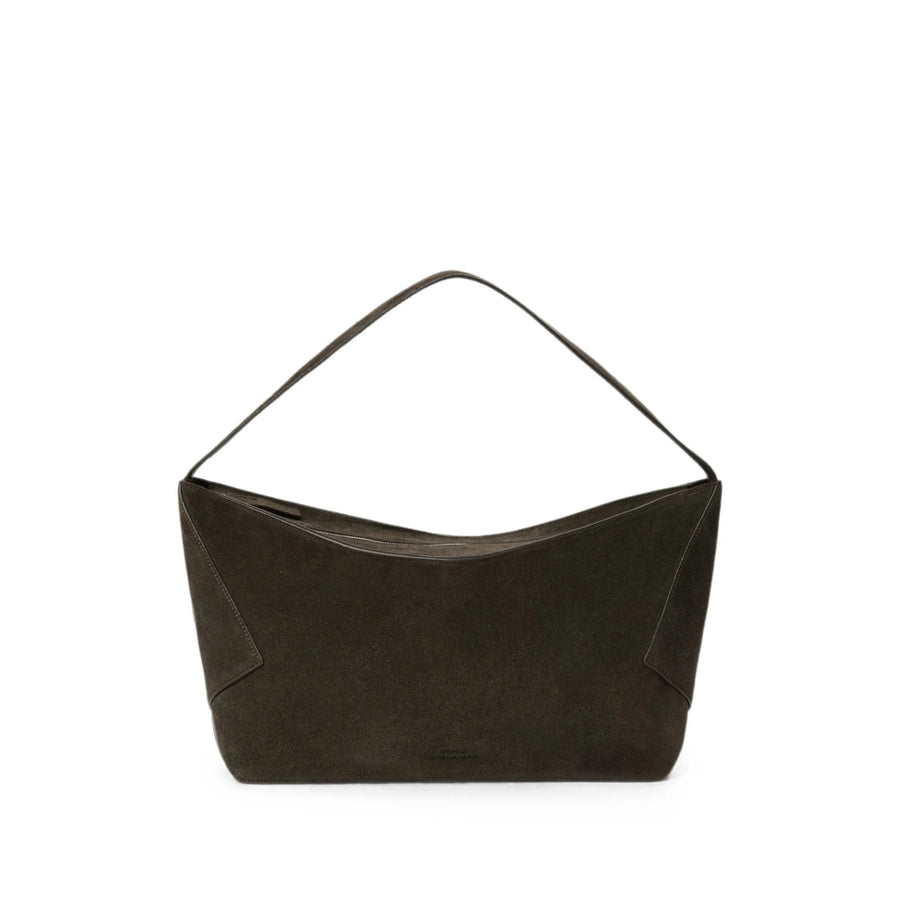 Shoulder Bag Brown Suede Calf