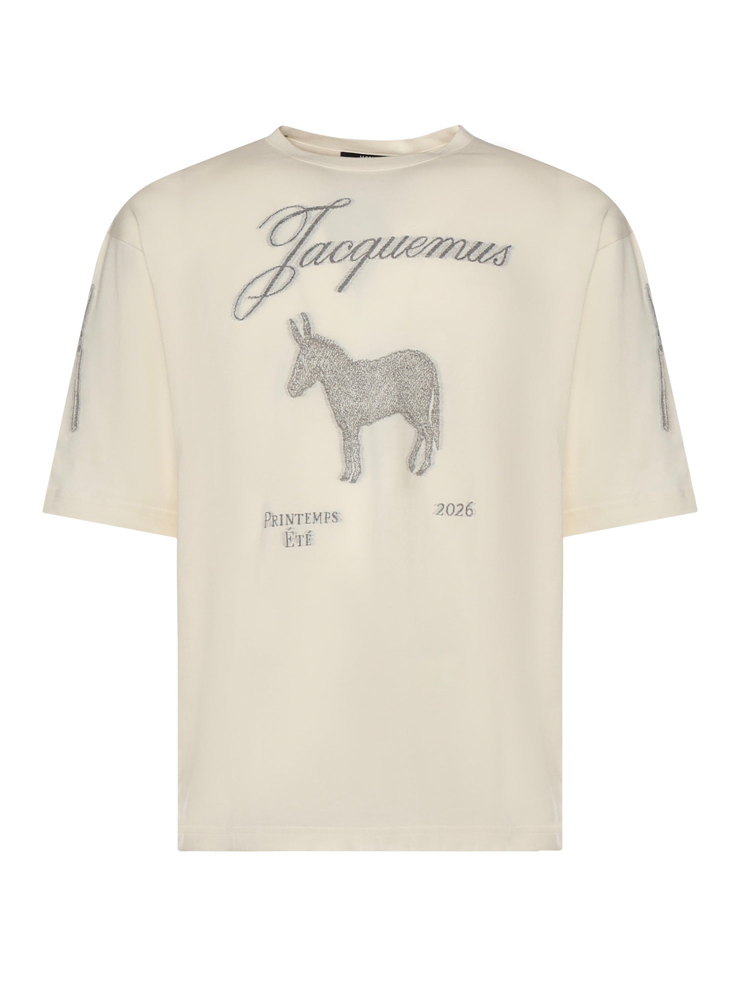 JACQUEMUS T-shirts and Polos Donkey Jacquard White Cotton