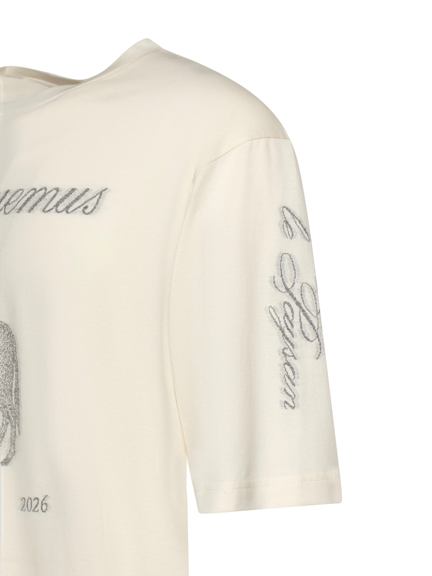 JACQUEMUS T-shirts and Polos Donkey Jacquard White Cotton