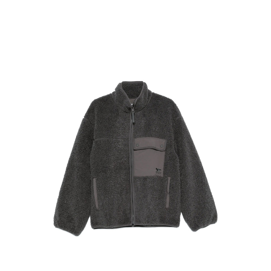 Fleece High Neck Jacket Grey Outer: Polyamide Sport & Windbreakers