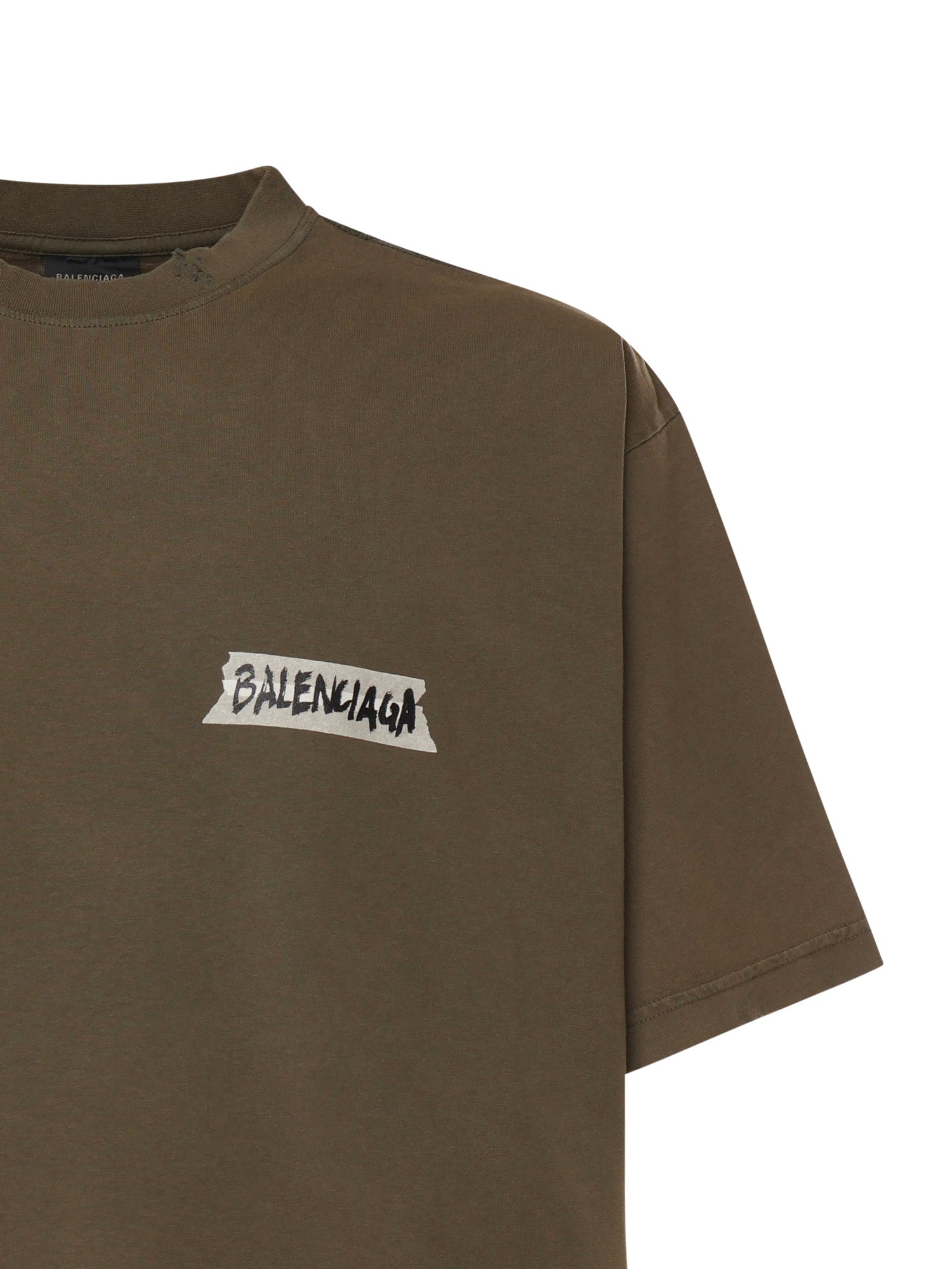 Balenciaga T-shirts and Polos Khaki Cotton