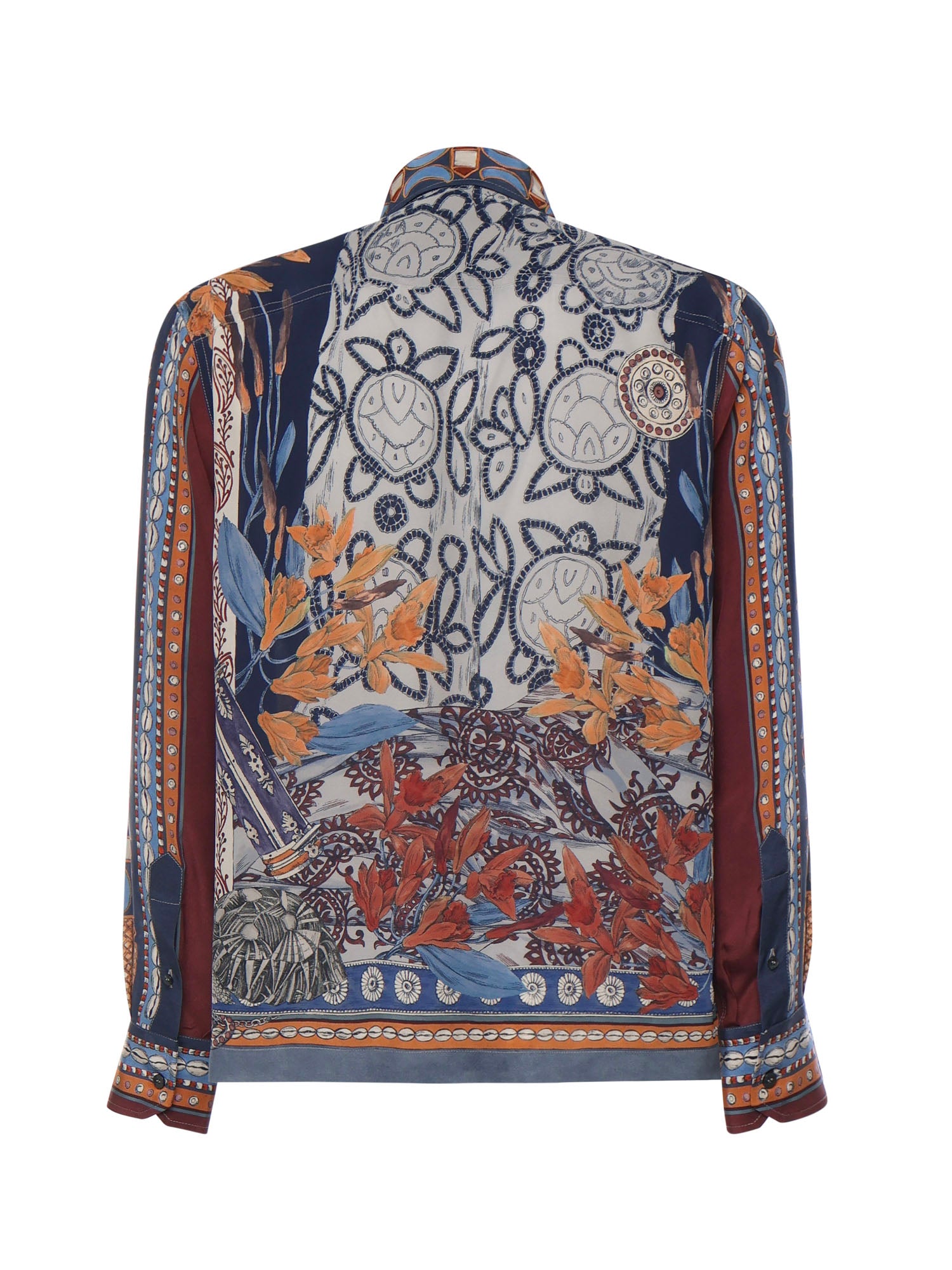 Etro Shirts Blue Silk
