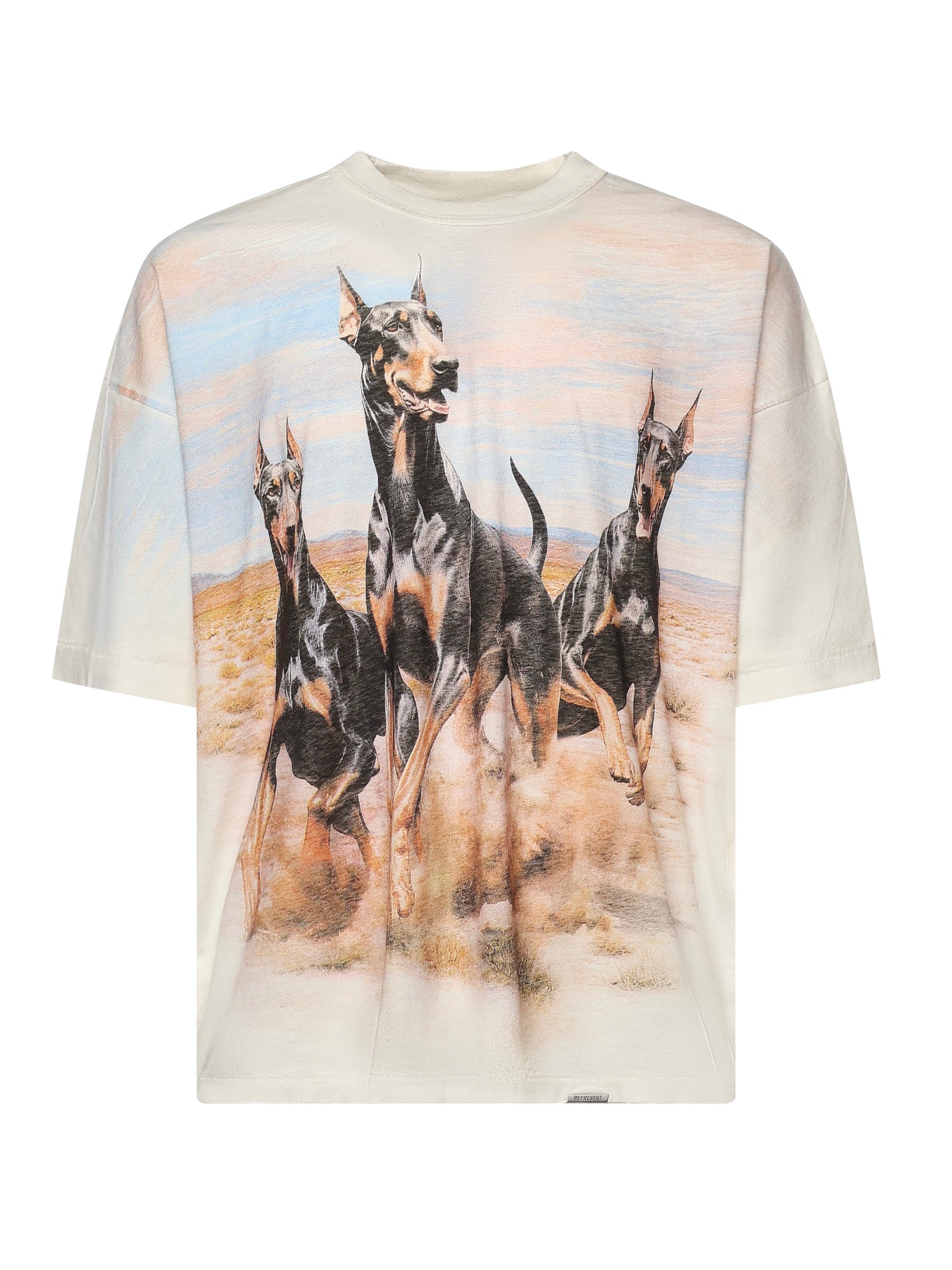 Represent T-shirts and Polos Flat White Cotton Hemp