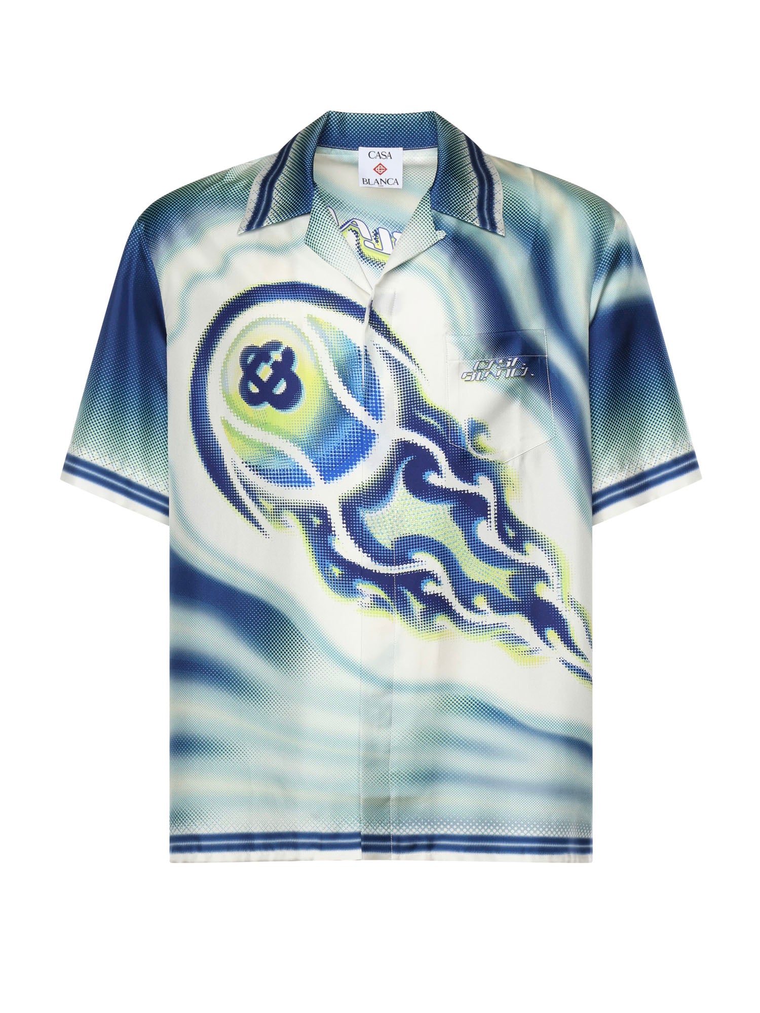 Casablanca Shirts Blue Silk