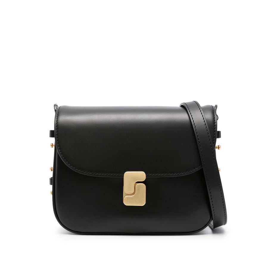 Leather Shoulder Bag Bellimin Black Satchels & Cross Body