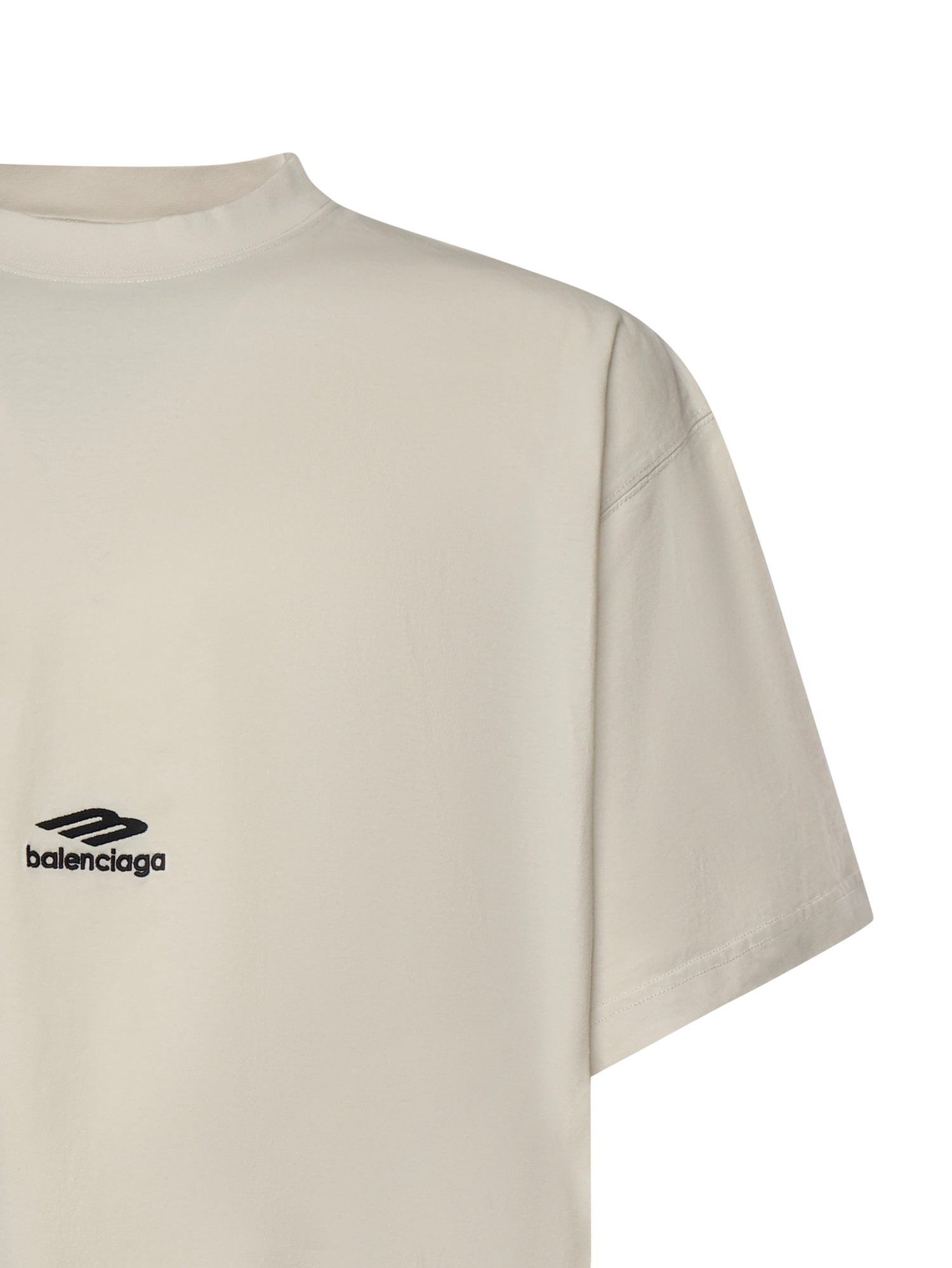 Balenciaga T-shirts and Polos Chalky White/black Cotton