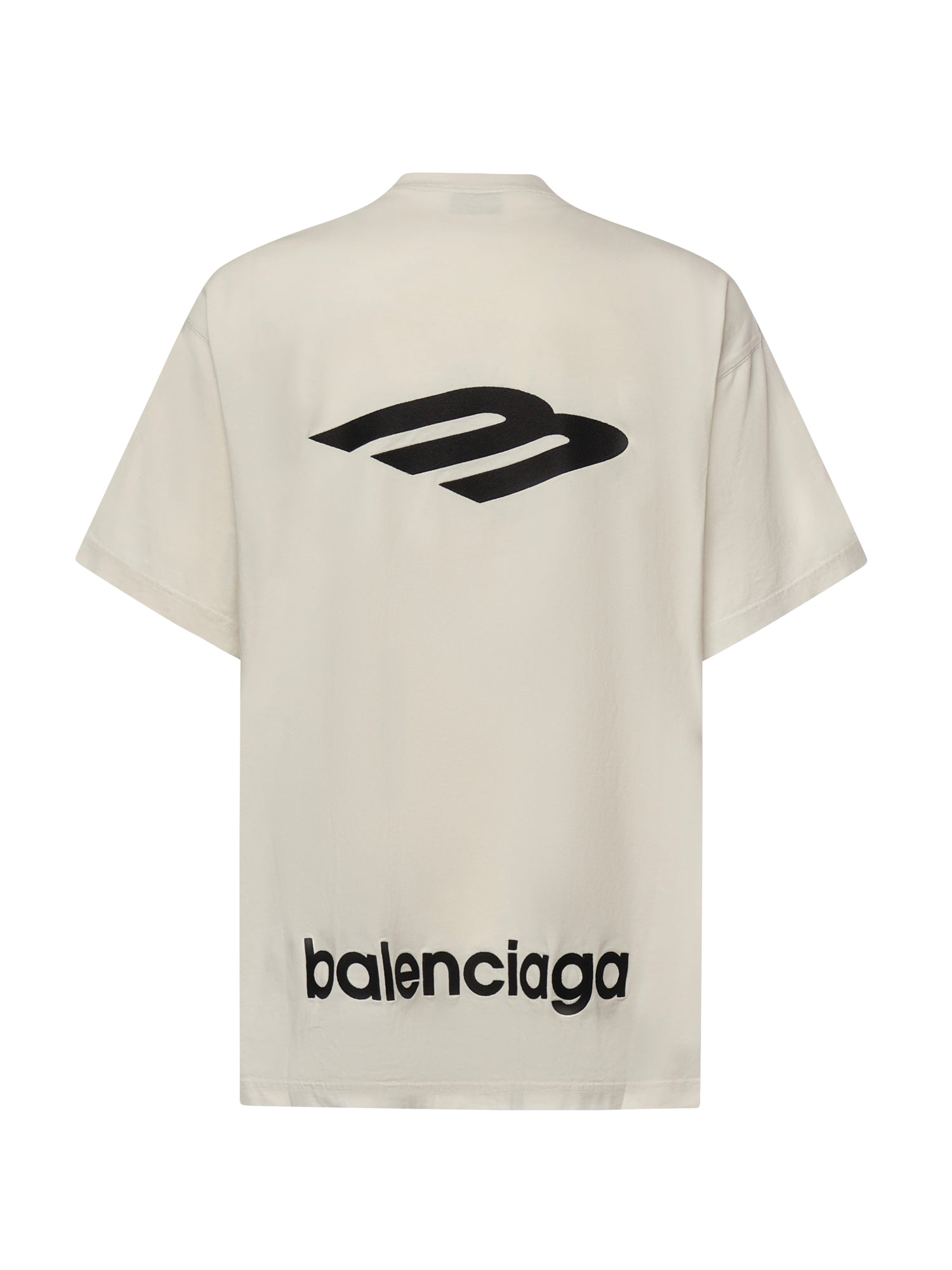Balenciaga T-shirts and Polos Chalky White/black Cotton