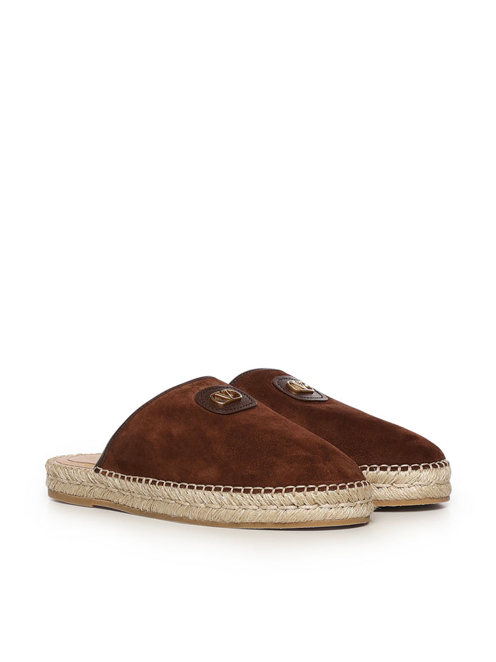 Valentino Garavani Flat shoes Bark Brown Calfskin
