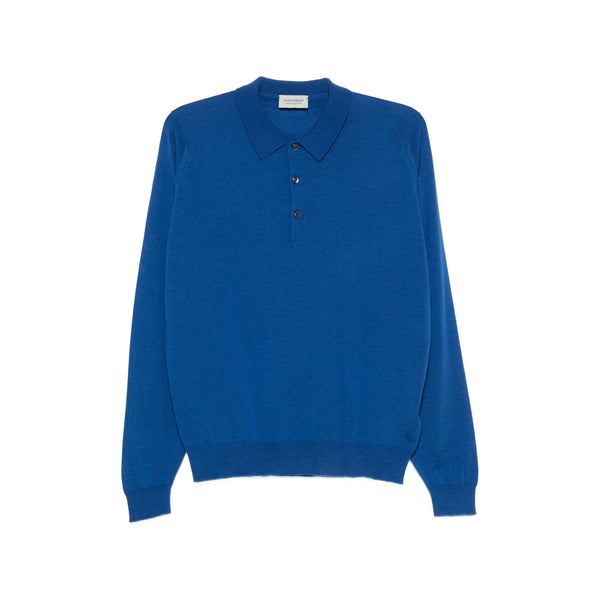 Polo Sweater Belpert Blue Merino Wool