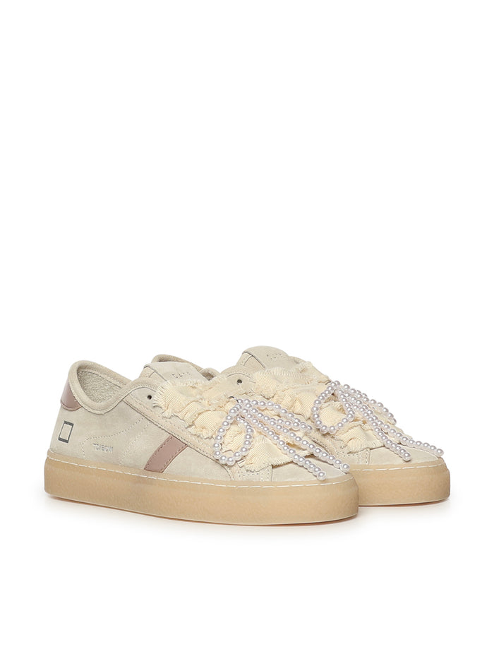 D.A.T.E. Sneakers Beige Cowskin