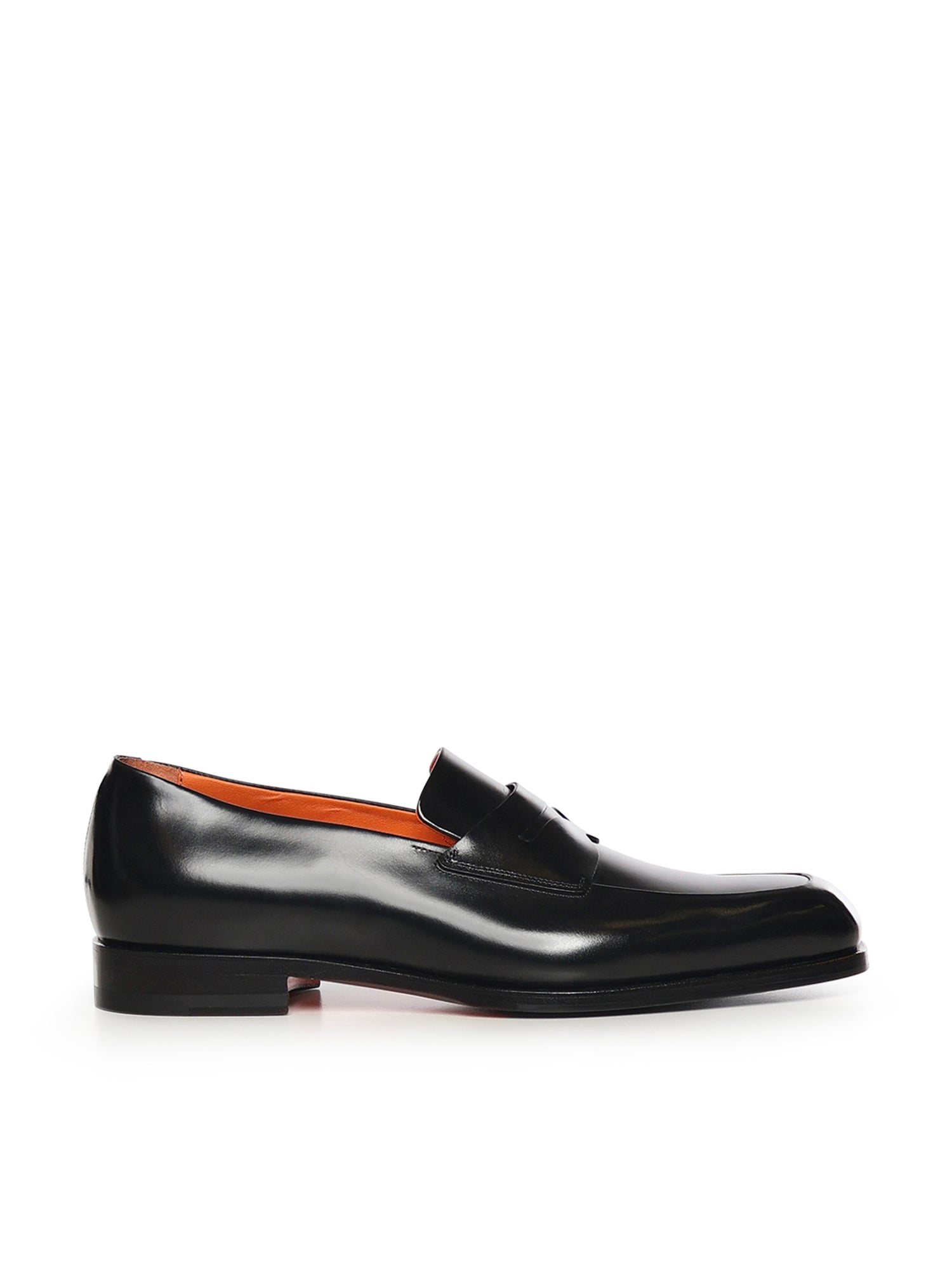 Santoni Flat shoes Black Goatskin
