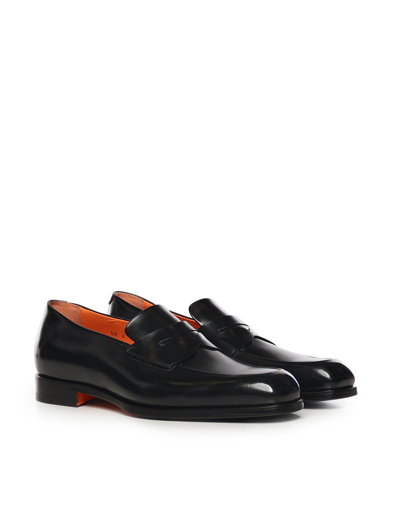 Santoni Flat shoes Black Goatskin