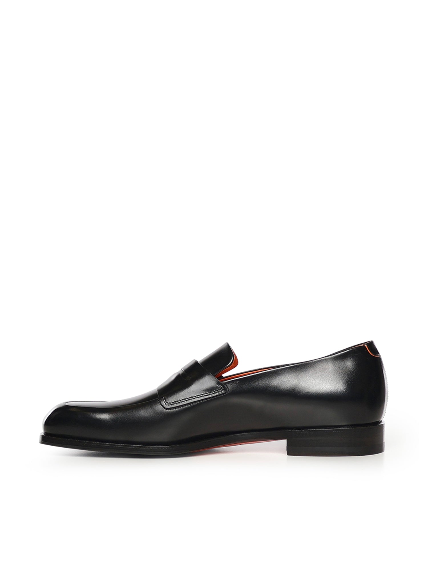 Santoni Flat shoes Black Goatskin