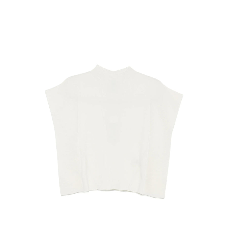 Sweater Mock Neck White Body: Cupro T-shirts & Jerseys