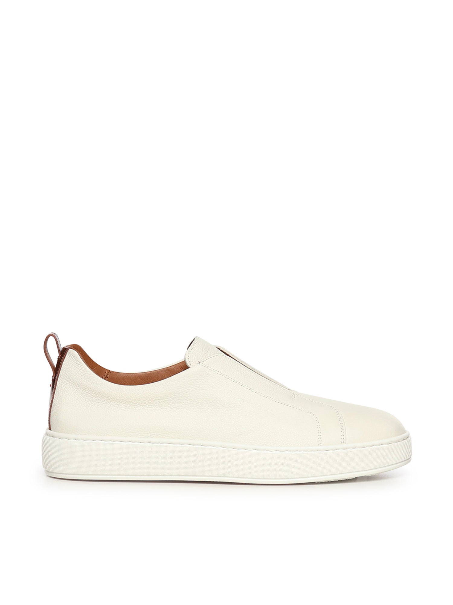 Santoni Sneakers White Lambskin
