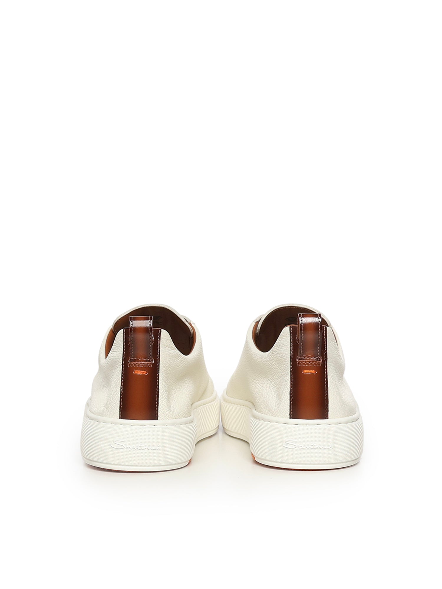 Santoni Sneakers White Lambskin