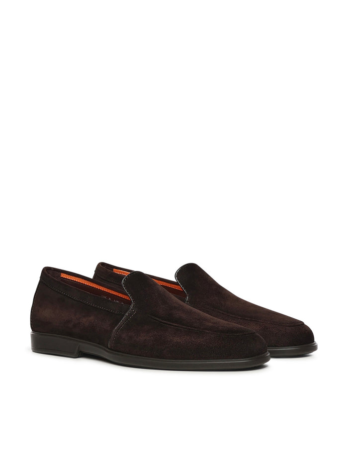 Santoni Flat shoes Smoke Goatskin