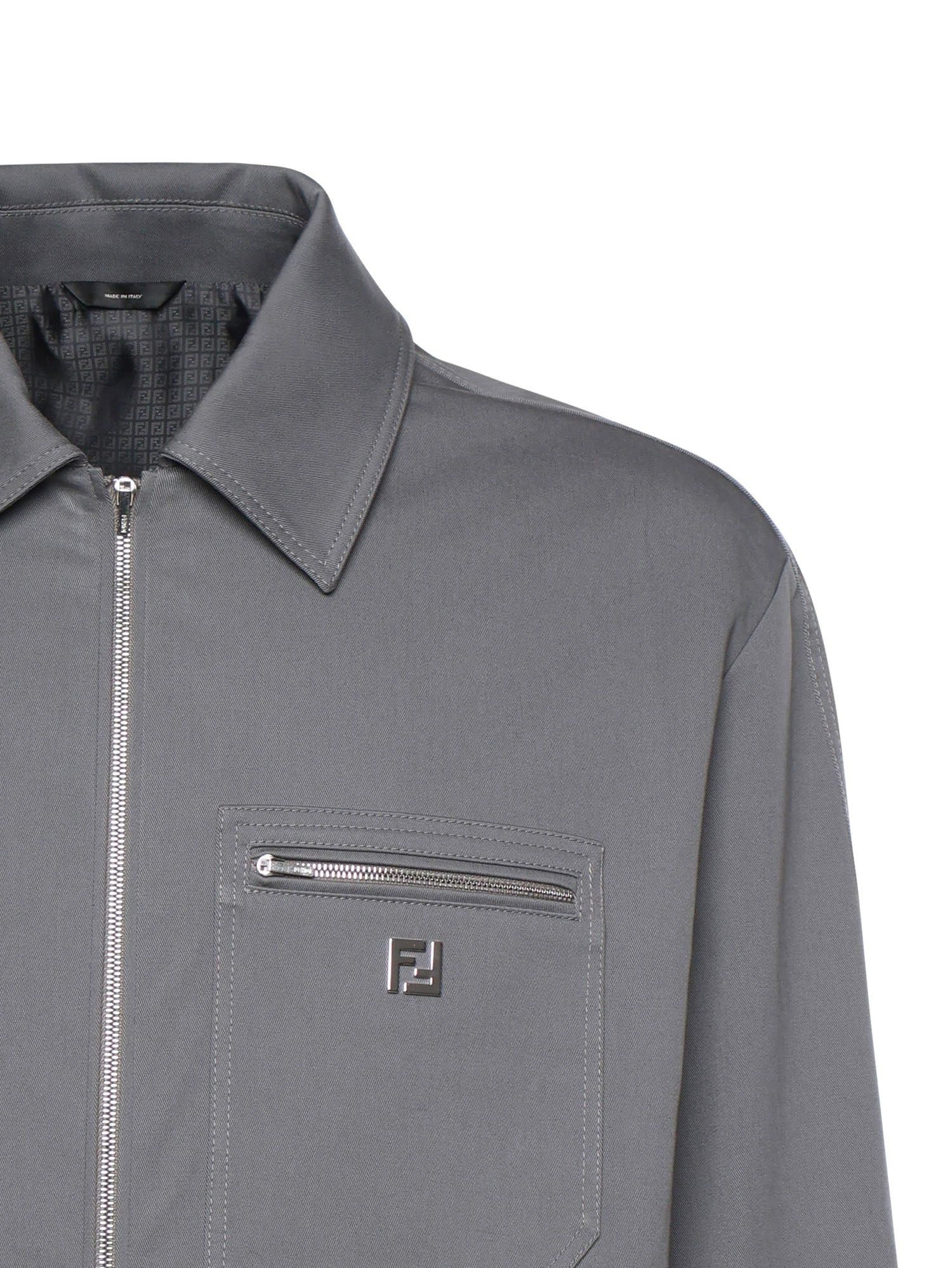 Fendi Jackets Grey Cotton