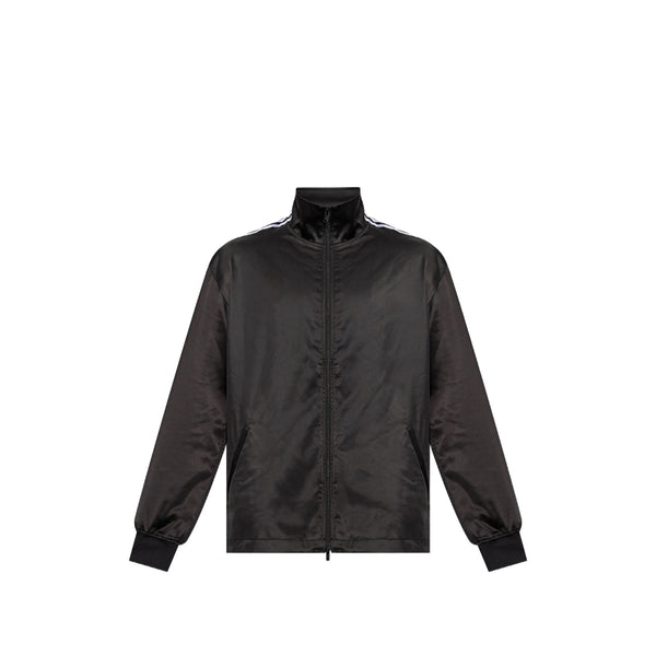Satin Track Top Black Recycled Polyester Sweatshirts