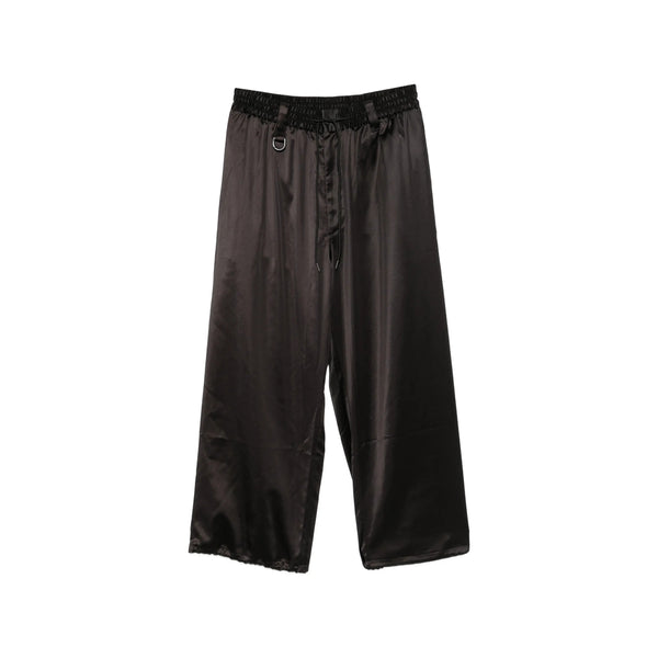 Wide-Leg Trousers Y-3 Black Satin Polyester