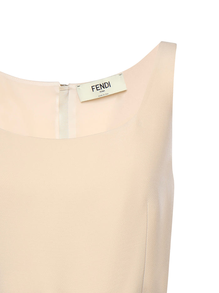 Fendi Dresses White Wool Silk