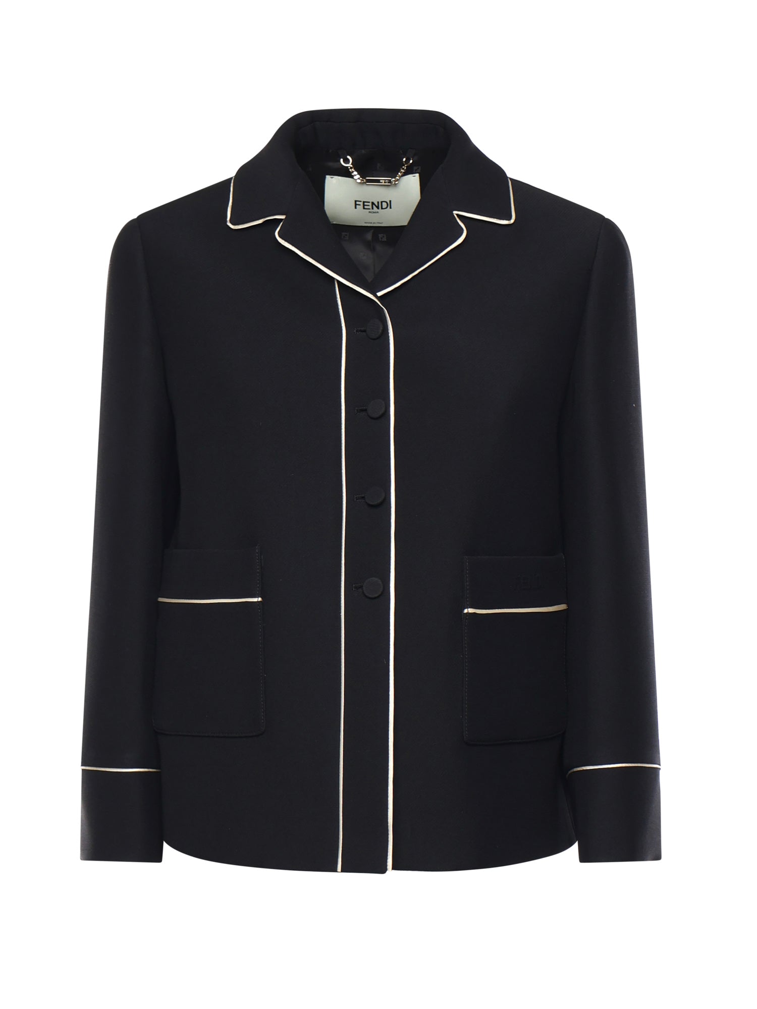 Fendi Shirts Black Wool